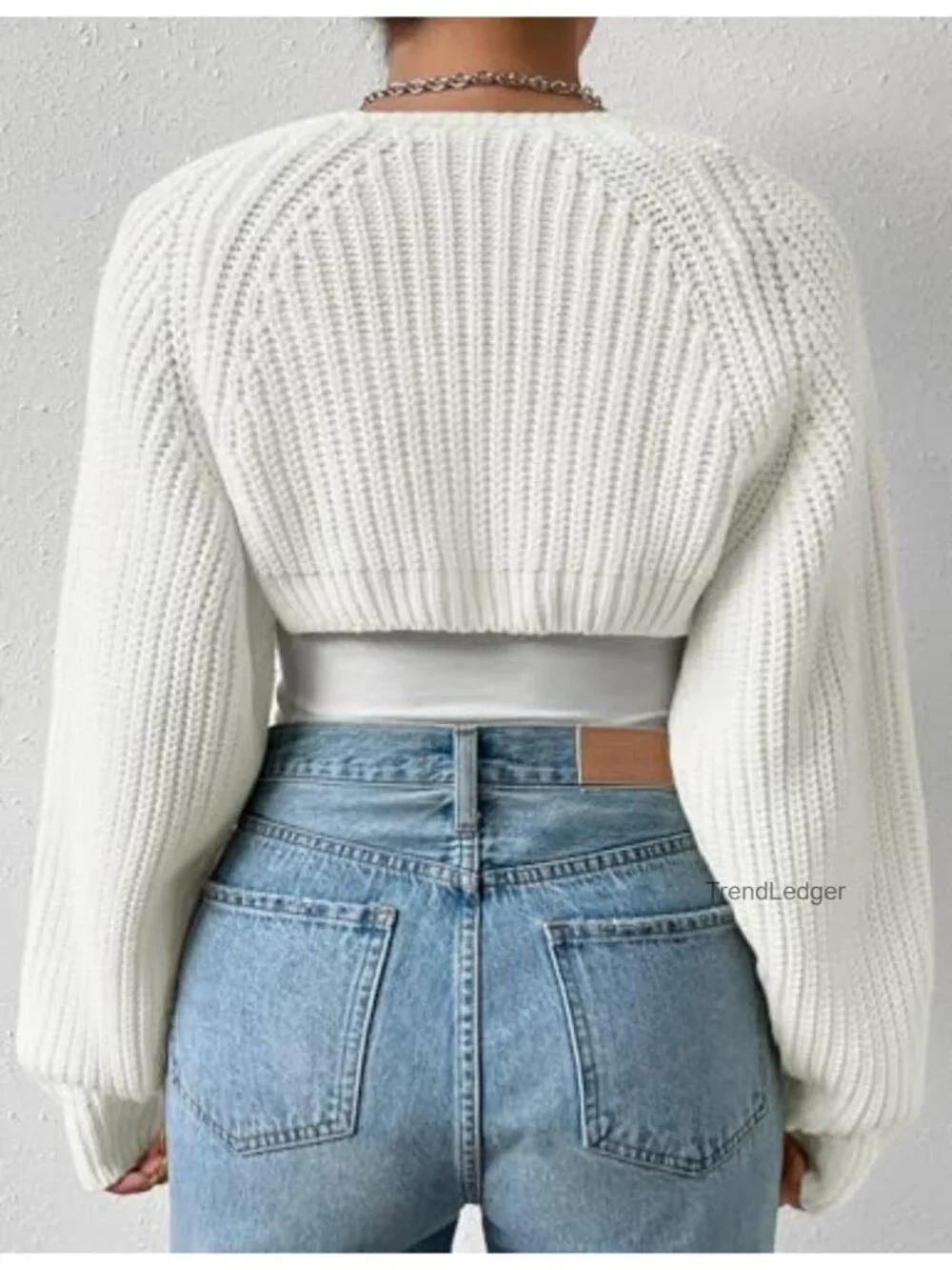 Plus Size Open Front Crop Cardigan Women Long Sleeve Ribbed Knit Bolero Shrug